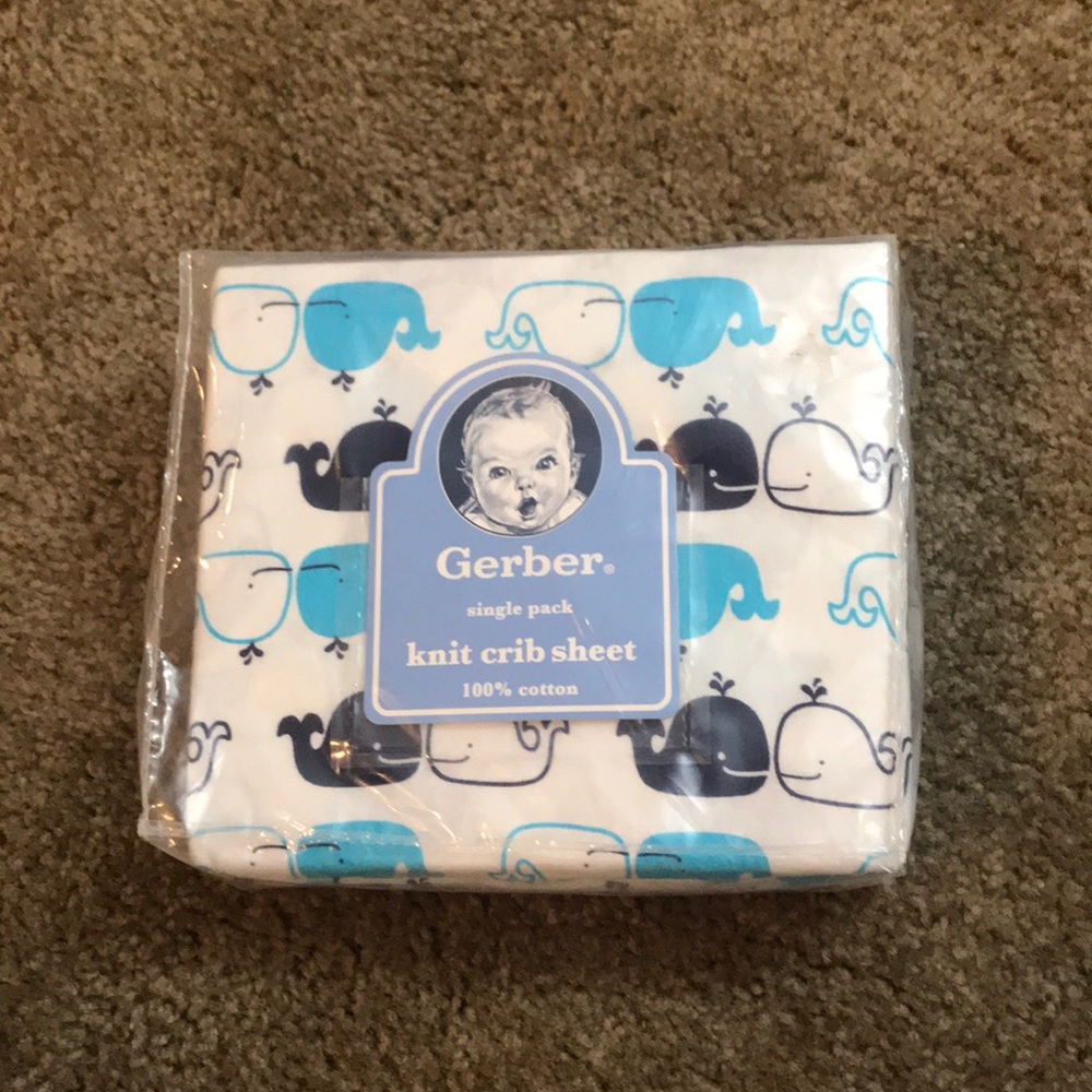 Gerber single pack knit cotton crib sheet